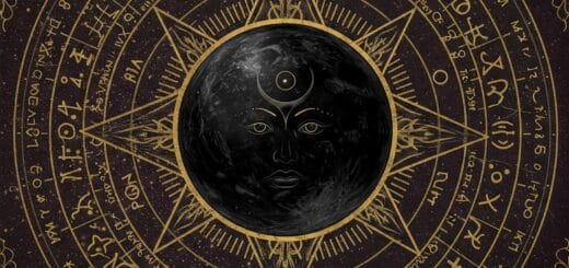 imagen símbolo astrológico luna negra