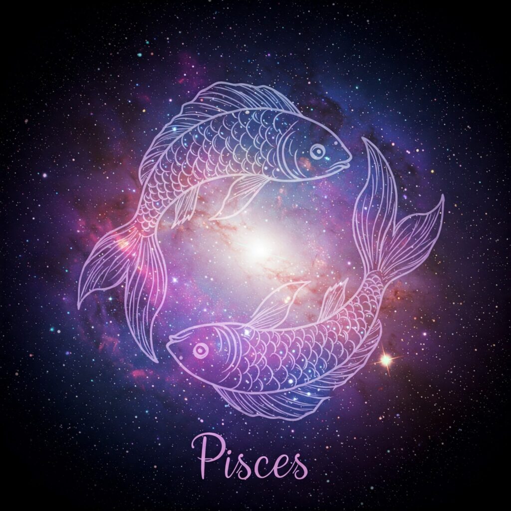 Ilustración del arquetipo cósmico correspondiente a Piscis signo de agua.