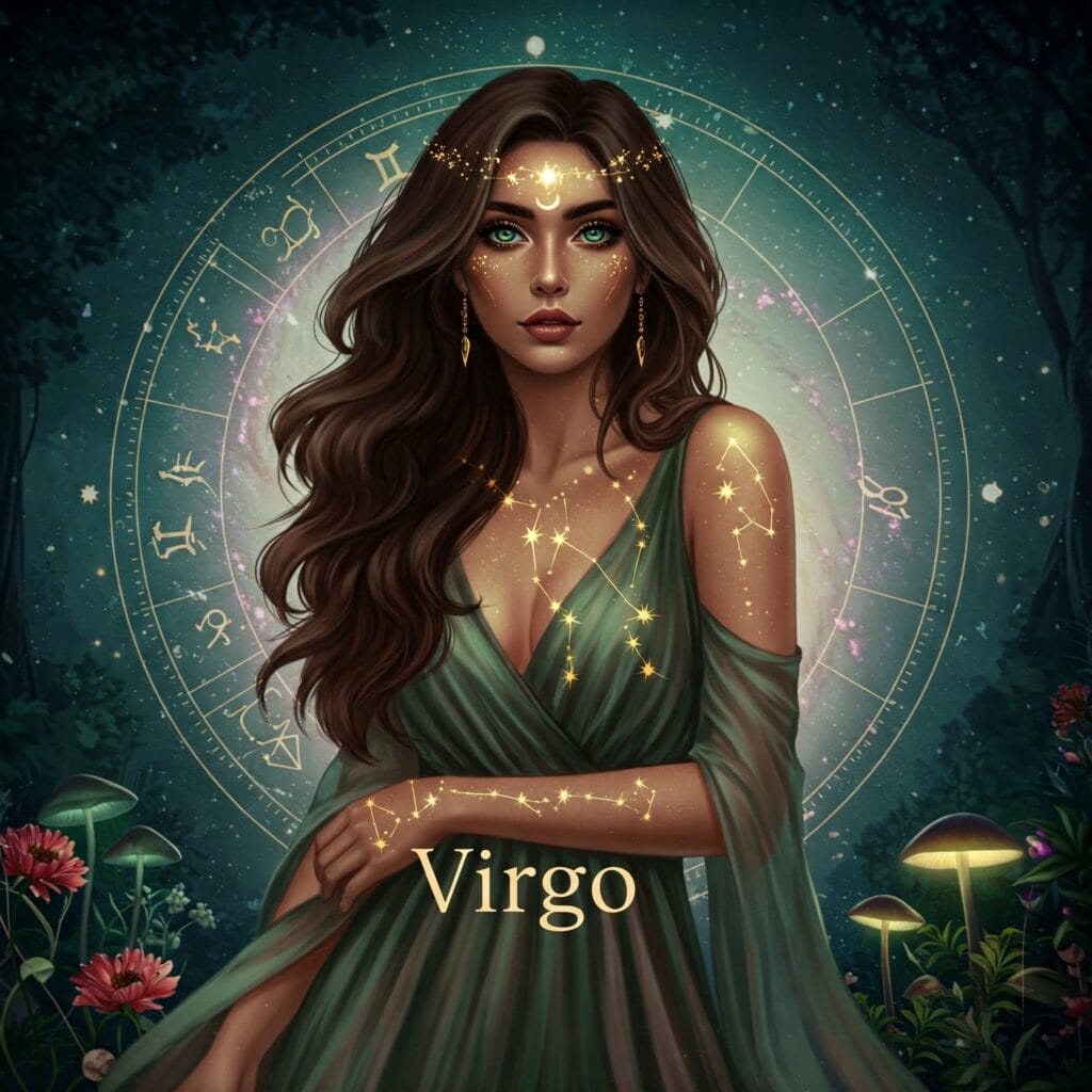 Virgo signo representado a través del arquetipo de la precisión y el discernimiento.
