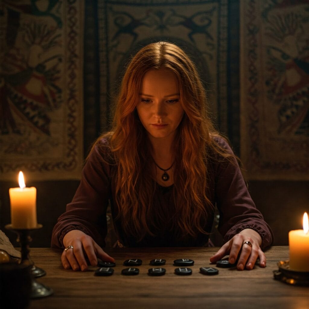 imagen de tirada de runas vikingas