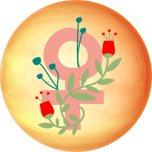 Ilustración mística con el arquetipo de Venus decorado con flores para el análisis de psicología arquetípica,